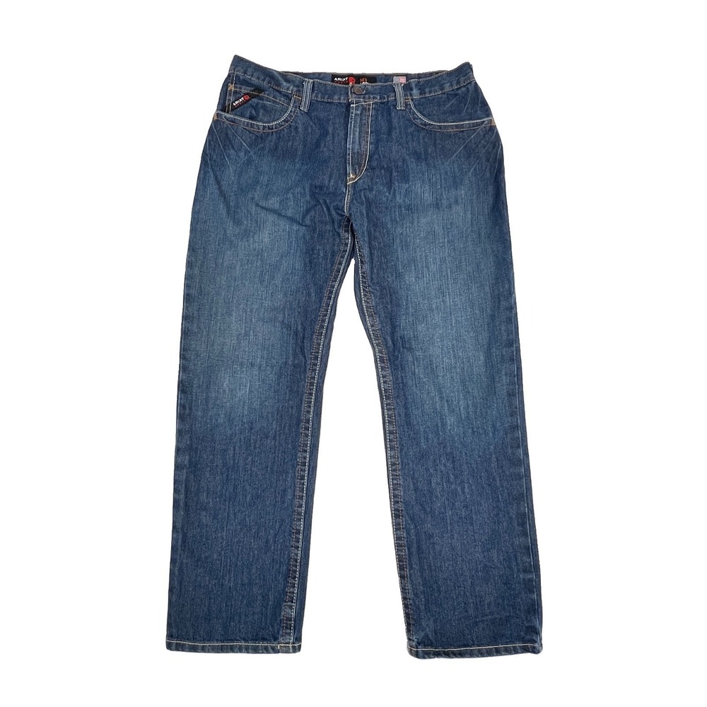 Ariat FR Jeans Mens 38x32 M3 Loose Cat 2 Denim Blue Work Industrial Stitching